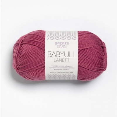 Babyull Lanett MØRK GAMMELROSA 4244